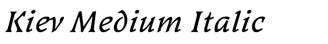 Kiev Medium Italic